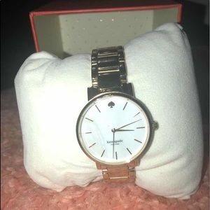 Kate Spade gold watch//ivory face